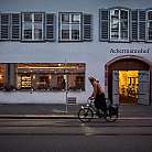 Fahrradfahrer vor Ackermannshof